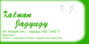 kalman jagyugy business card